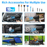 1Pc Compressed Air Duster With LED Light Up To 150000RPM Speed For PC Keyboard Cleaning High Speed Rechargeable Cordless Air Blower With 4 Speeds For Home Car Outdoor