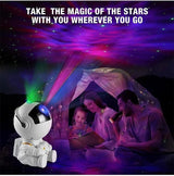 Astronaut Galaxy Projector, 360 Adjustable Star Projector, Starry Night Light Projector With Timer And Remote Control, USB Powered, Astronaut Space Warrior Galaxy Night Light