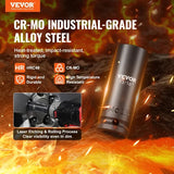 VEVOR Impact Sockets Set 130PCS 6-Point  Drive Bit Ratchet Tool Kit